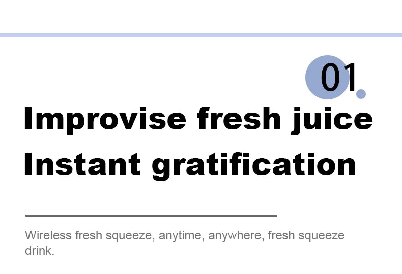 Portable Juicer Cup – USB Rechargeable 6-Blade Smoothie Blender Bottle