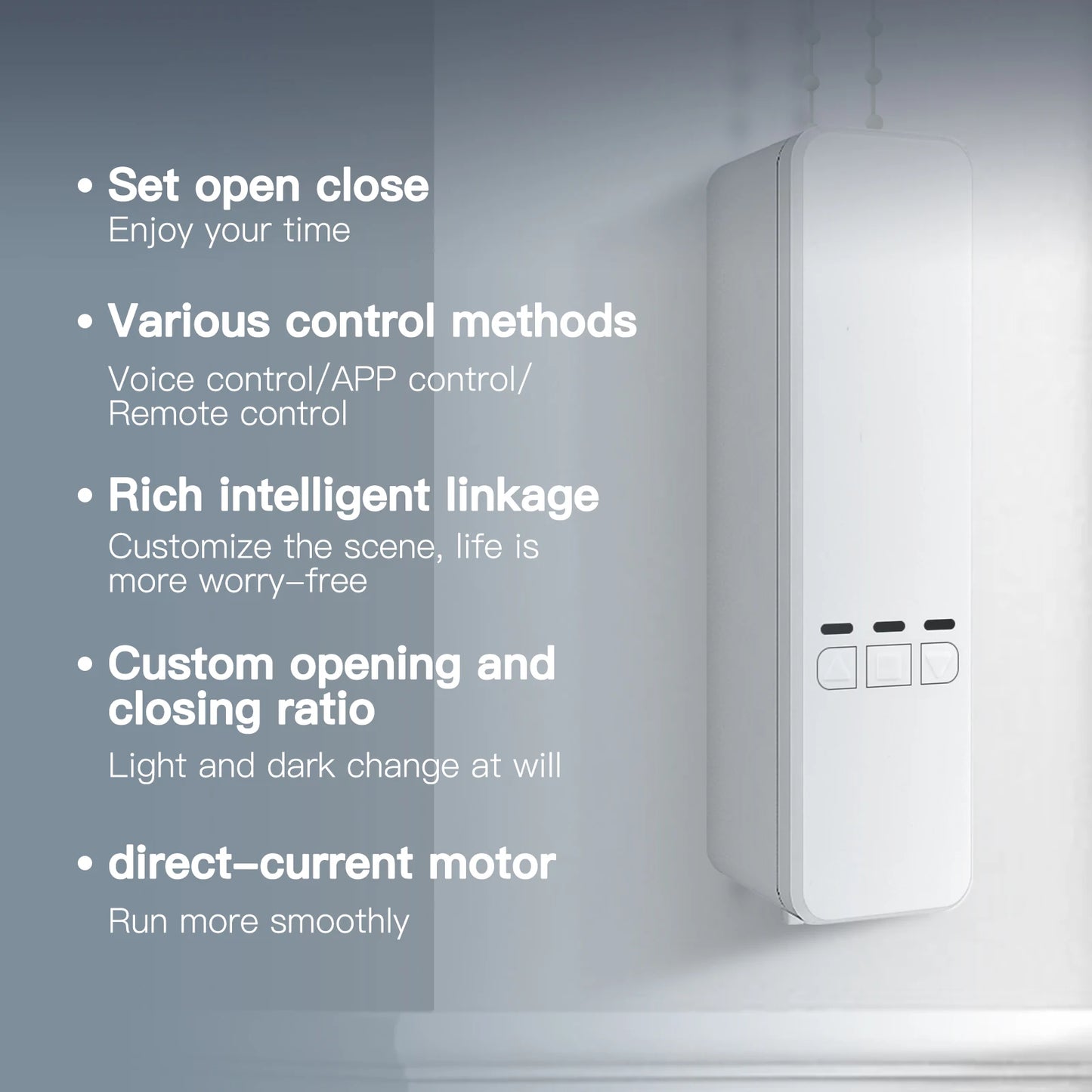MOES Tuya WiFi Smart Motor Electric Chain Roller Blinds Shade Shutter Drive RF Remote Kit Smart Life App via Alexa/Google Info Draft