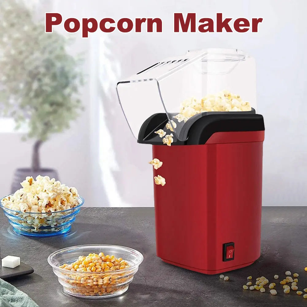 Automatic Popcorn Machine – Electric Air Popper for Home Kitchen