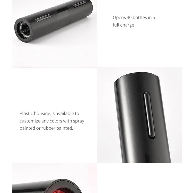 Electric Wine Opener – Automatic Corkscrew with Foil Cutter for Red Wine Bottles