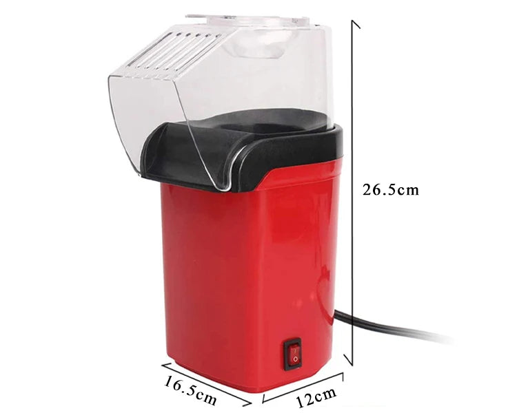 Automatic Popcorn Machine – Electric Air Popper for Home Kitchen