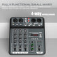 4-Channel USB Audio Mixer with Bluetooth & Phantom Power