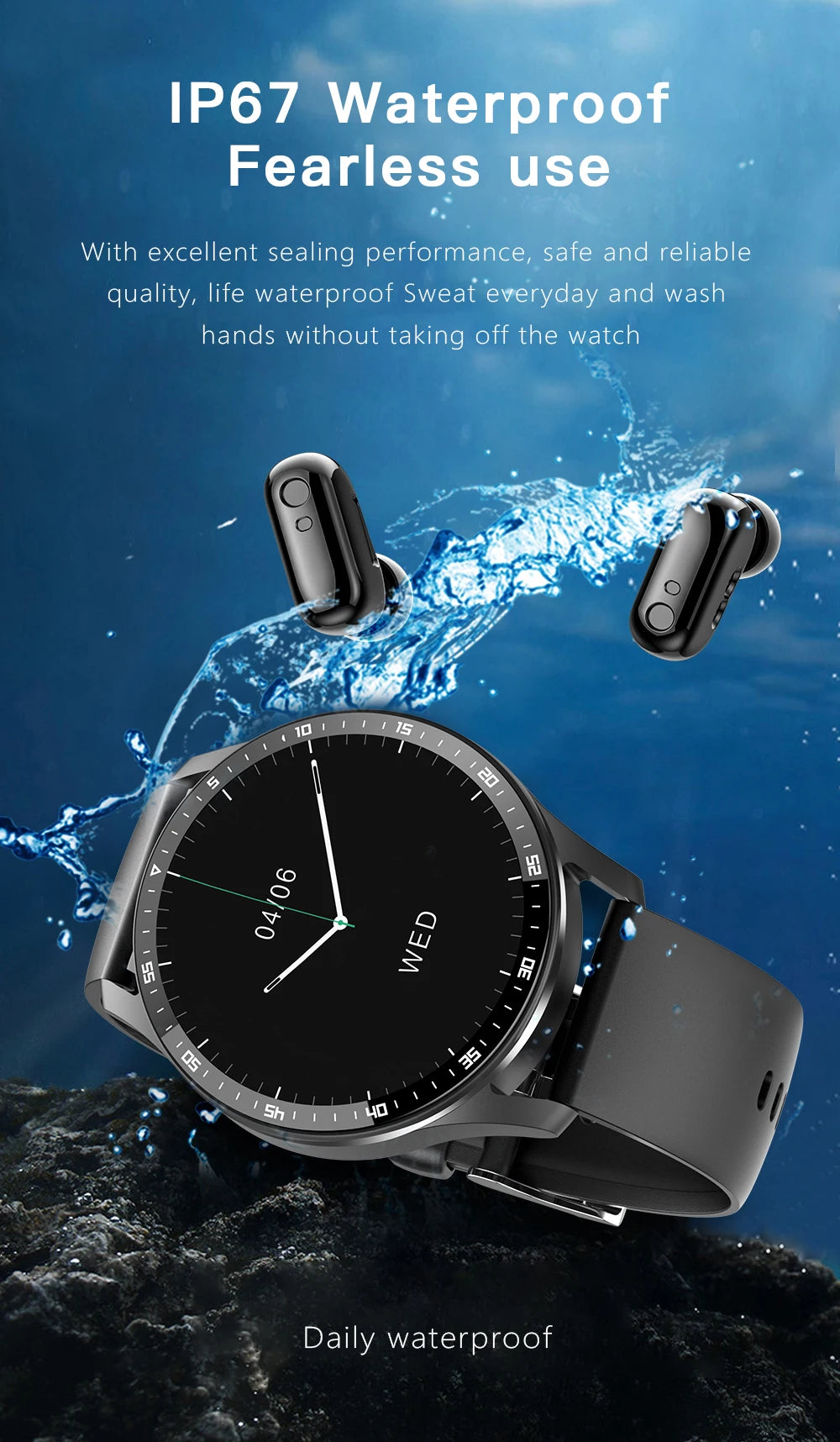 X7 2-in-1 Smartwatch with Earbuds