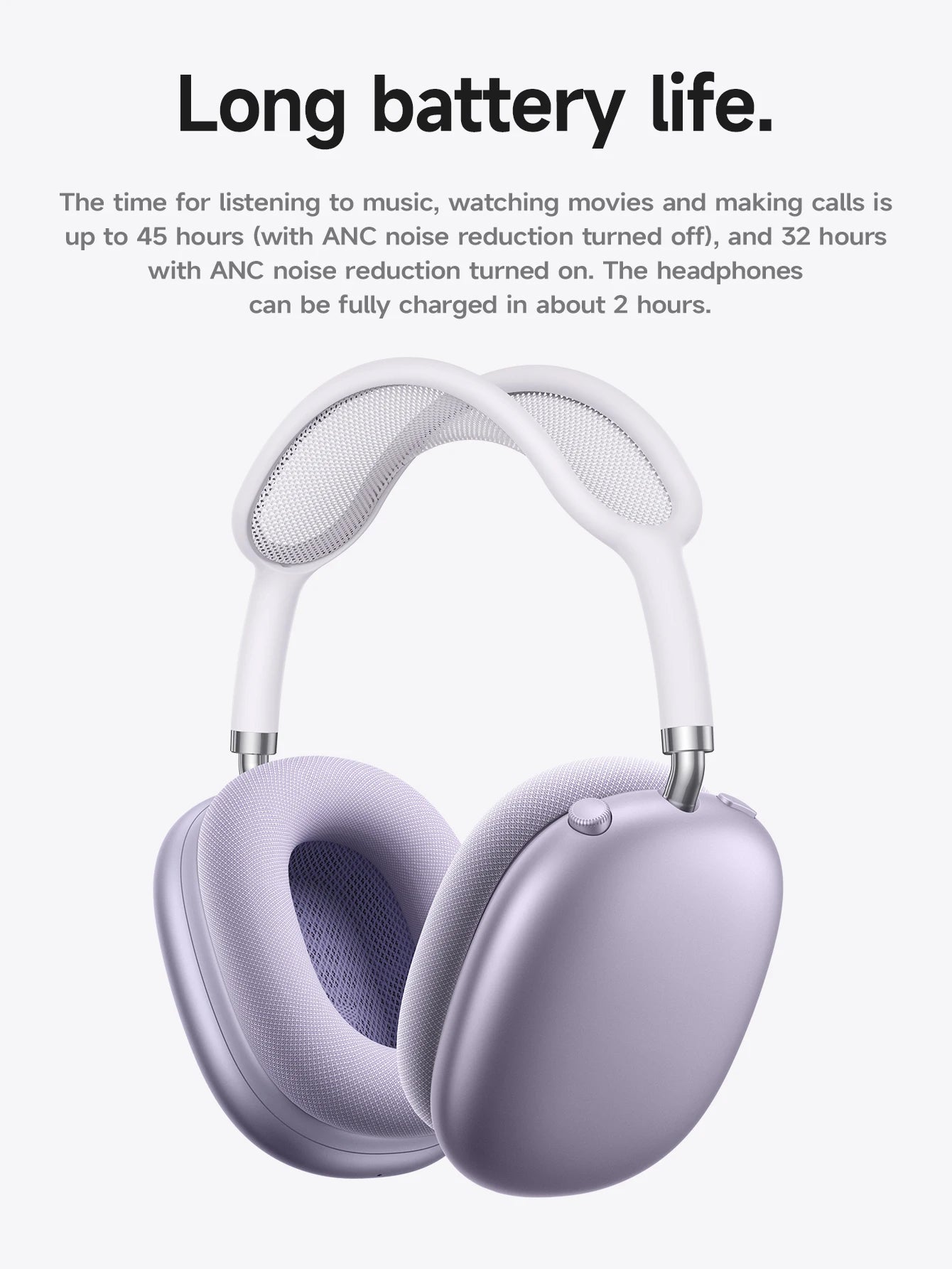 HOCO W65 Plus ANC Noise Reduction Bluetooth Headphones: