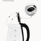 1.8L Electric Kettle Stainless Steel Double Layer Glass Health Preserving Pot Electric Water Heater with Blue Led Light Kitchen