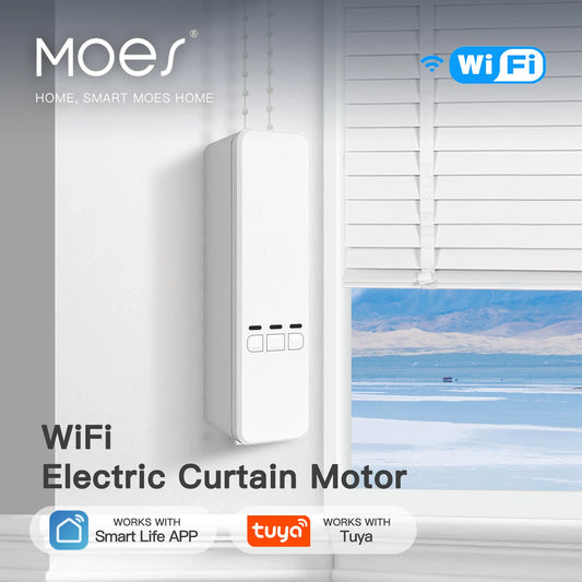MOES Tuya WiFi Smart Motor Electric Chain Roller Blinds Shade Shutter Drive RF Remote Kit Smart Life App via Alexa/Google Info Draft