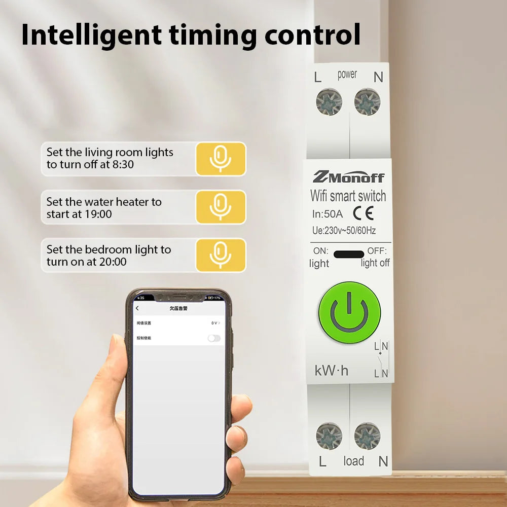 Tuya Smart WiFi Circuit Breaker with Protection