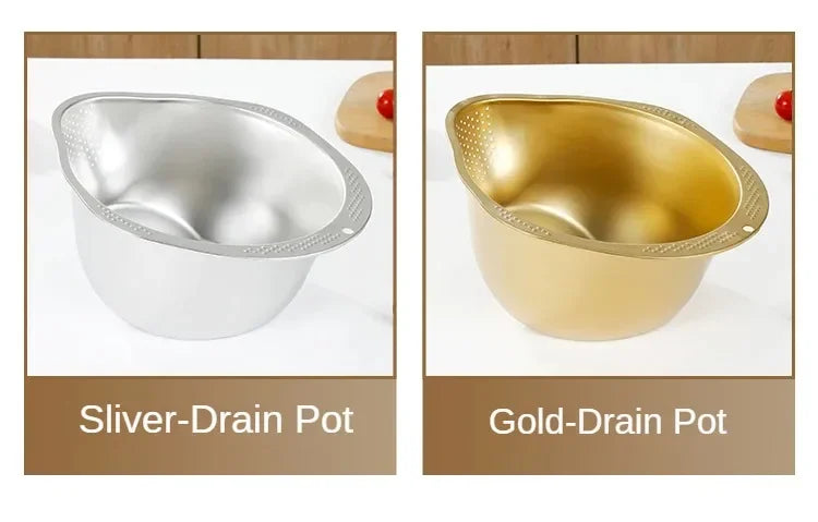 🍚 Rice Washer Strainer Bowl – Stainless Steel 304 Multipurpose Kitchen Tool