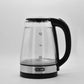 1.8L Electric Kettle Stainless Steel Double Layer Glass Health Preserving Pot Electric Water Heater with Blue Led Light Kitchen