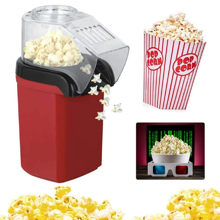 Automatic Popcorn Machine – Electric Air Popper for Home Kitchen