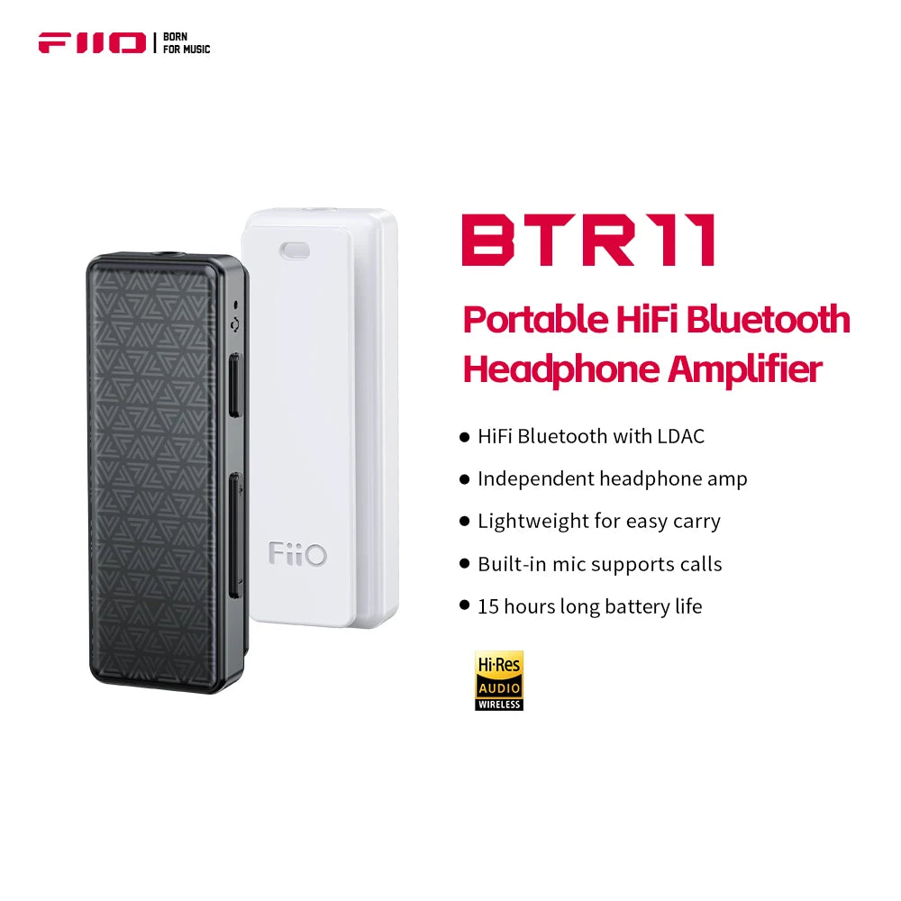 🎧 FiiO BTR11 Bluetooth 5.3 Receiver – LDAC Wireless Audio Amplifier with 3.5mm Output