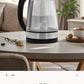 1.8L Electric Kettle Stainless Steel Double Layer Glass Health Preserving Pot Electric Water Heater with Blue Led Light Kitchen
