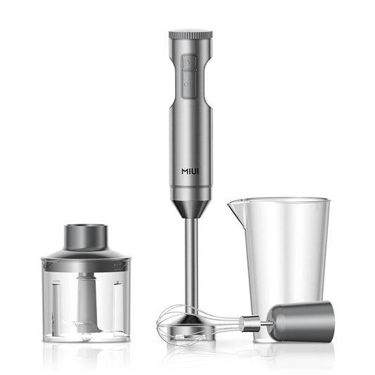MIUI 4-in-1 Hand Blender – 1000W Immersion Stick Mixer with Beaker, Processor & Whisk
