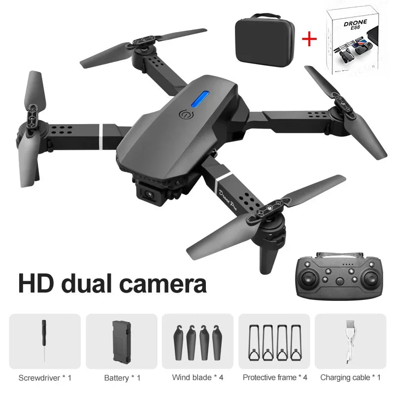 E88 Pro 4K Dual Camera Foldable RC Drone