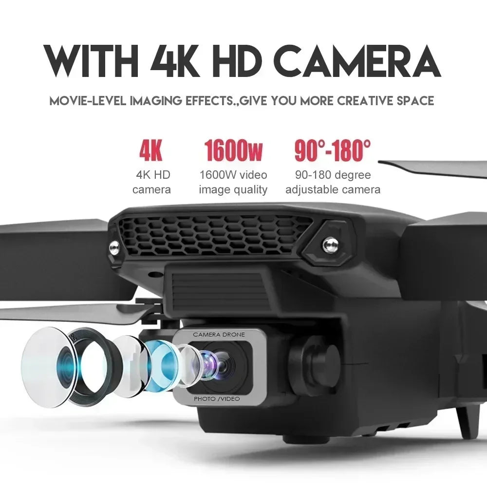 🚁 Professional E88 Drone – 4K Wide-Angle Camera | Foldable RC FPV Quadrotor