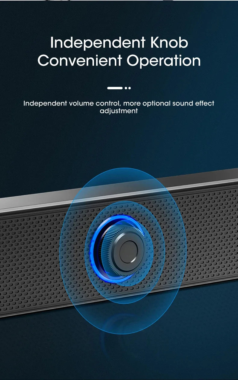 PC Bluetooth Soundbar Speaker – Wired & Wireless