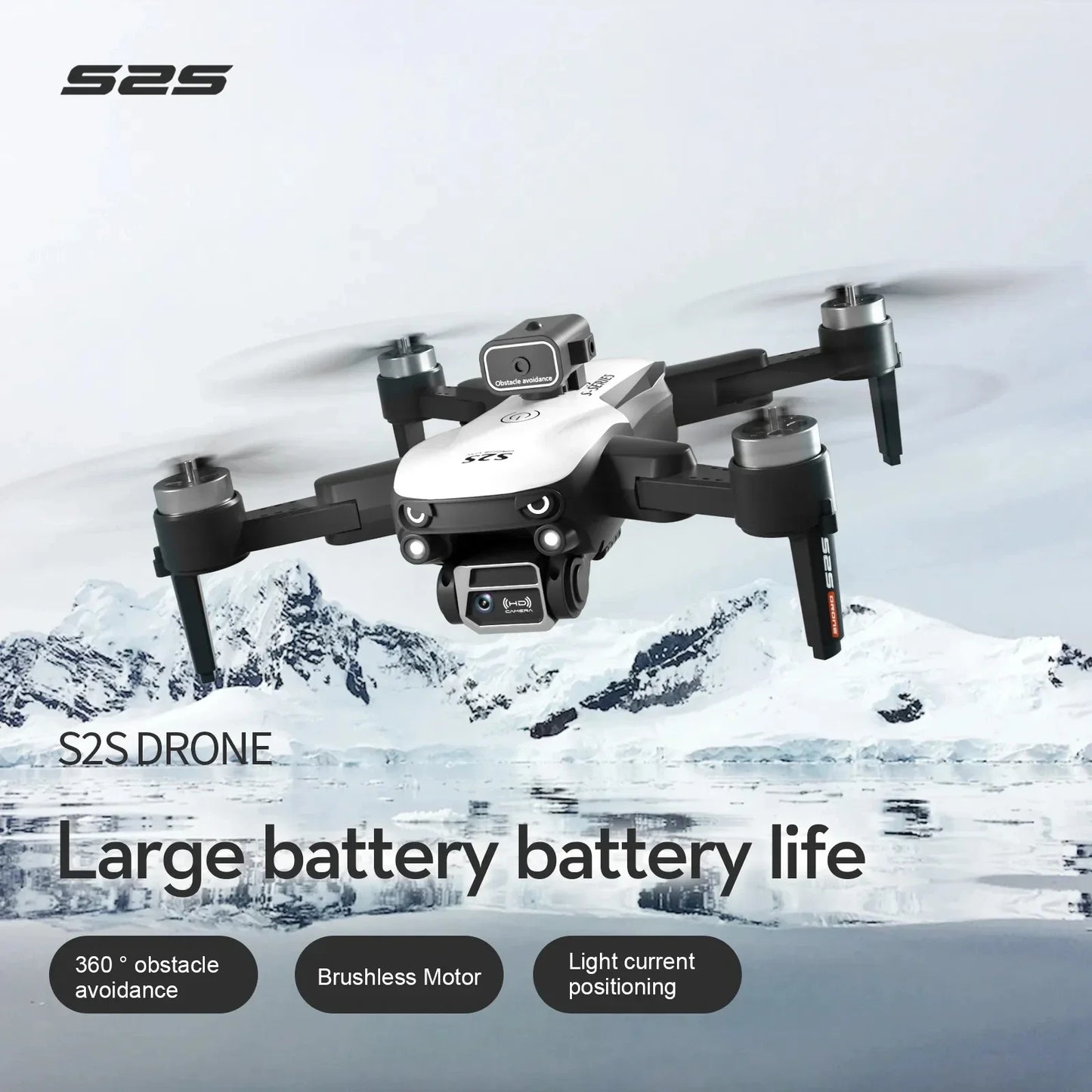 🚁 S2S Mini Drone – 4K/8K HD Camera | Foldable RC Quadcopter with Obstacle Avoidance