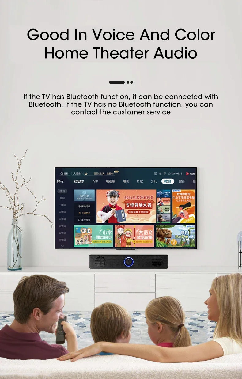 PC Bluetooth Soundbar Speaker – Wired & Wireless