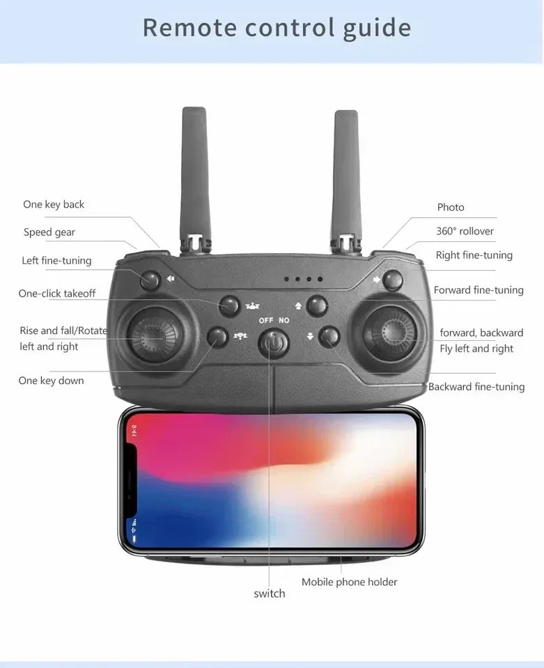 🚁 Professional E88 Drone – 4K Wide-Angle Camera | Foldable RC FPV Quadrotor