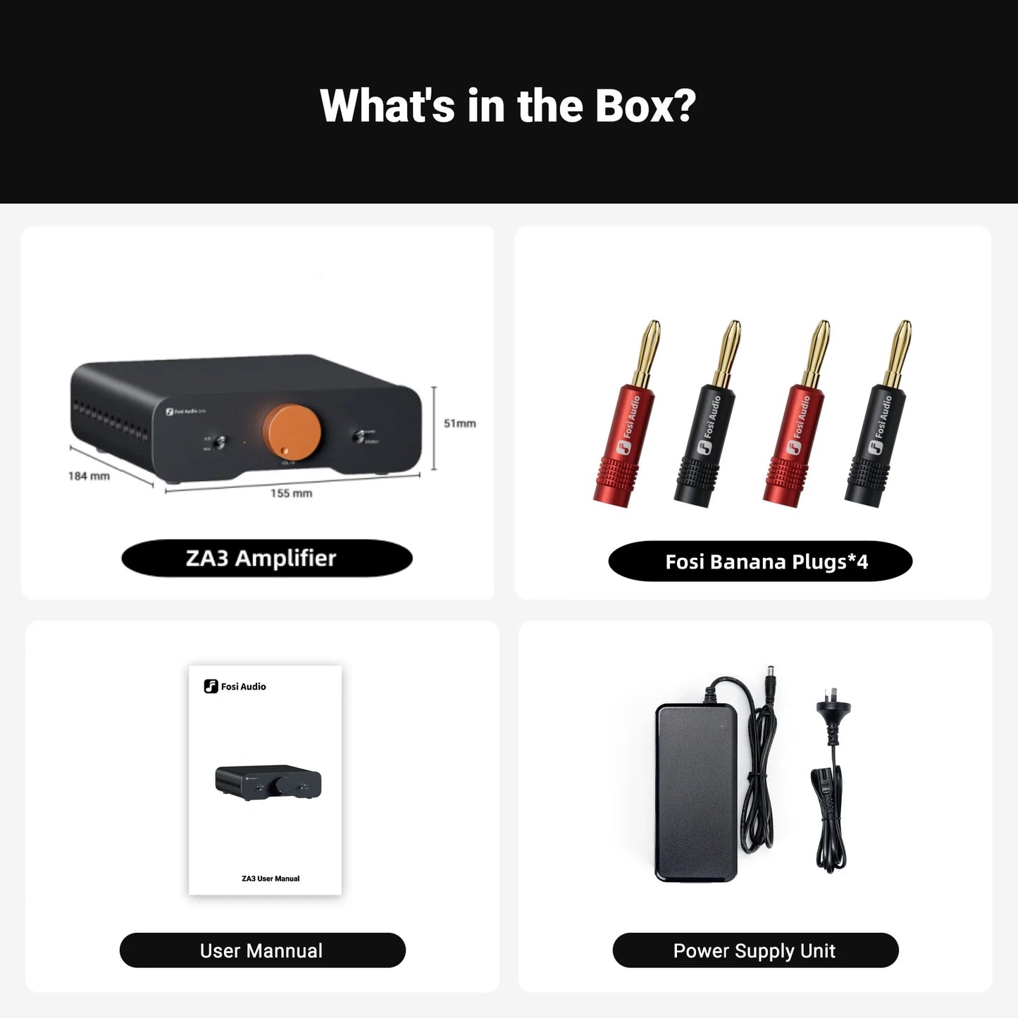 Fosi ZA3 Stereo HiFi Power Amp