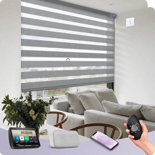 Smart Motorized Zebra Blinds – WiFi Compatible
