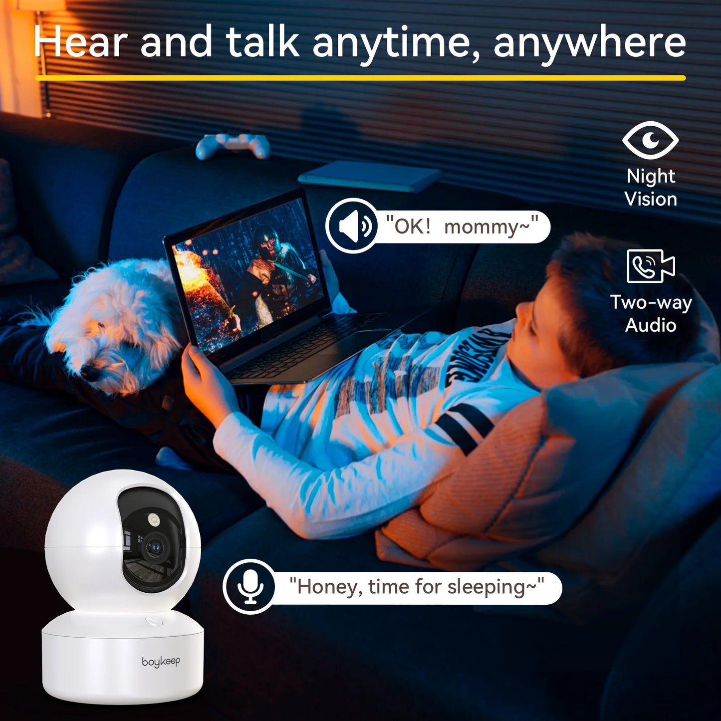 BoyKeep 3MP Smart WiFi Baby Monitor Camera