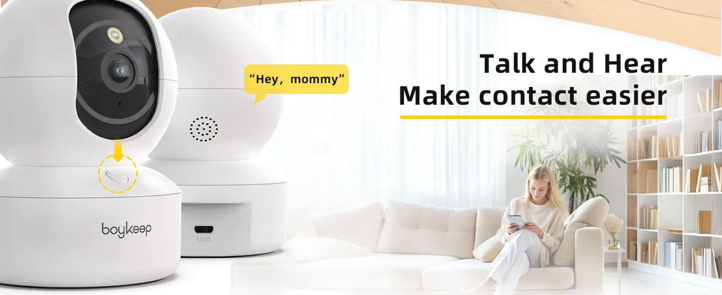 BoyKeep 3MP Smart WiFi Baby Monitor Camera