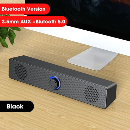 PC Bluetooth Soundbar Speaker – Wired & Wireless
