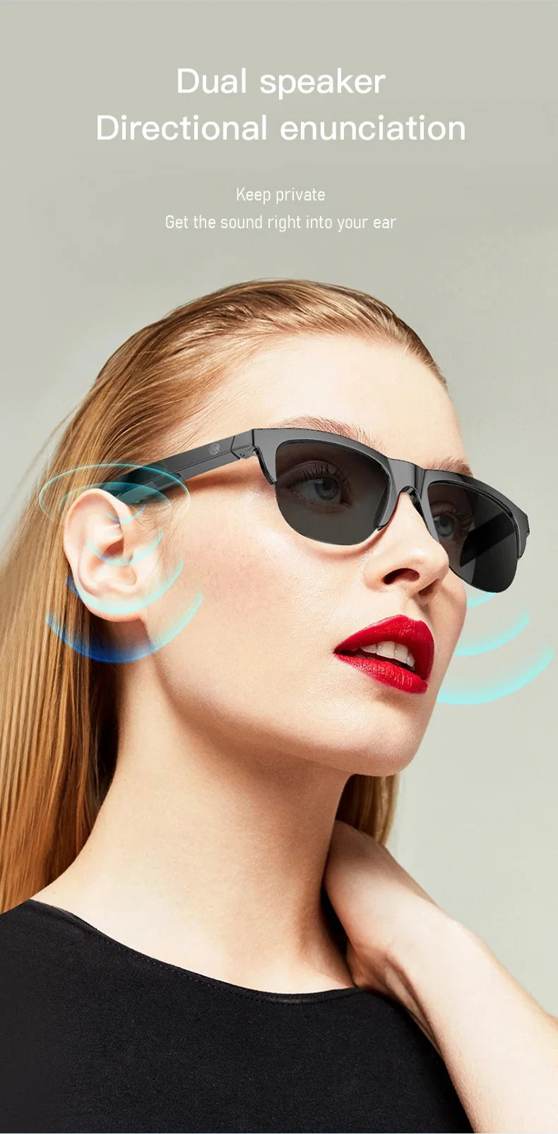 Smart Bluetooth 5.3 Sunglasses with Headphones