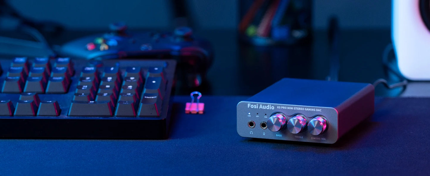 Fosi Audio K5 PRO USB Gaming DAC & Amp