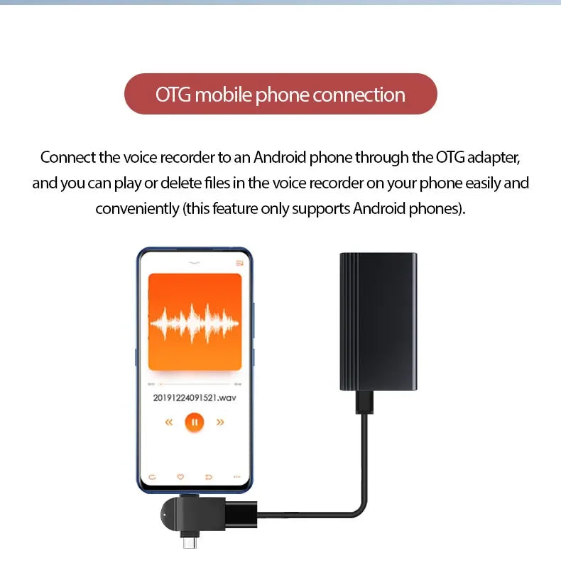 2500mAh Voice-Activated Digital Recorder