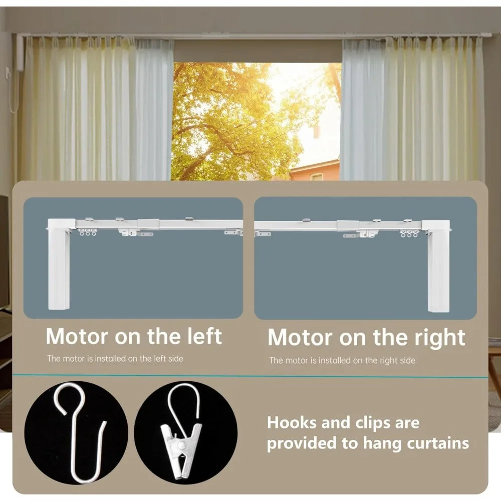 Smart Ceiling-Mounted Electric Curtain System