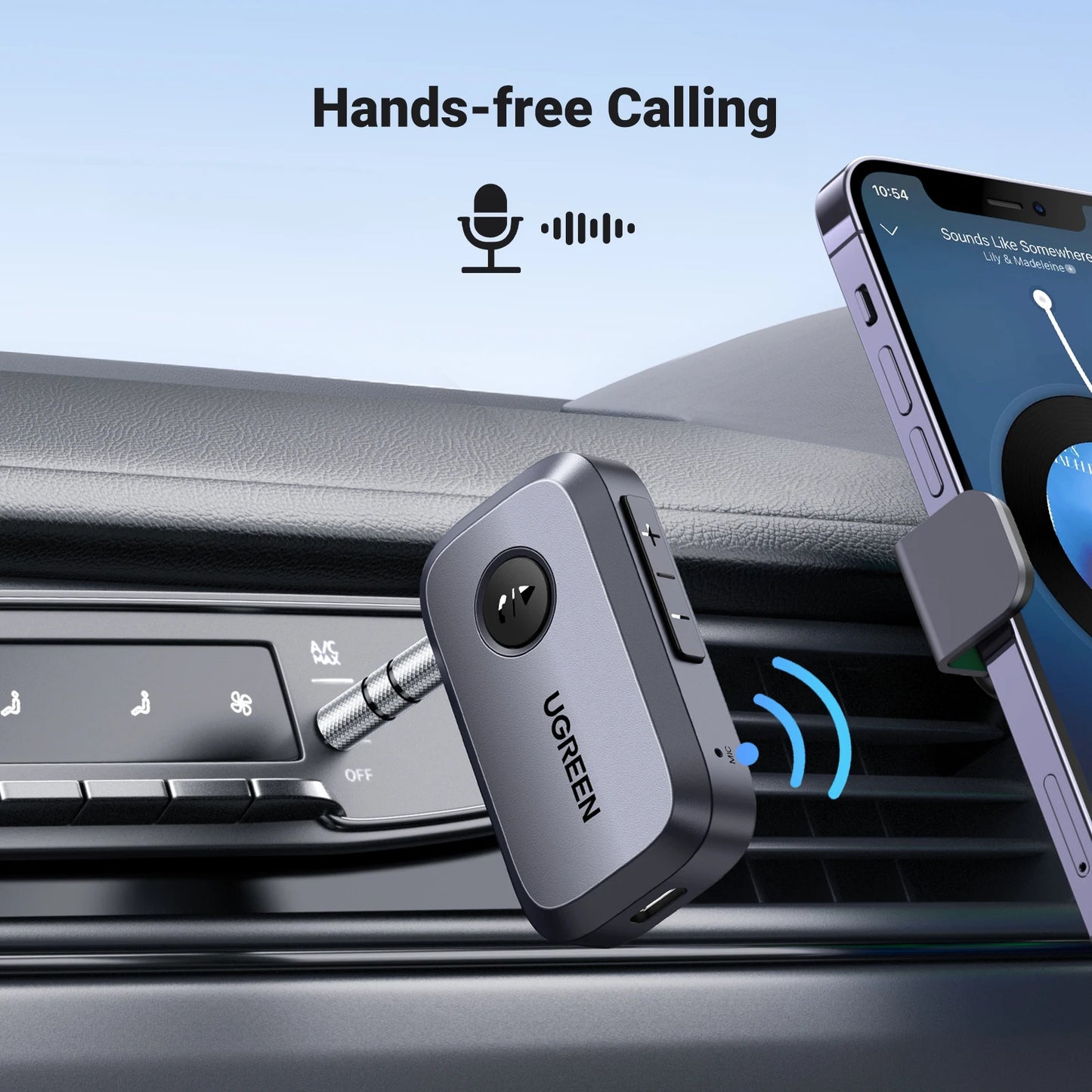 🎧 UGREEN Bluetooth Audio Receiver – Wireless Car Adapter with 3.5mm Jack & Mic