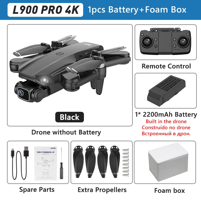 🚁 LYZRC L900 PRO GPS Drone – 4K HD Dual Camera | Foldable 5G WiFi FPV Quadcopter