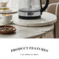 1.8L Electric Kettle Stainless Steel Double Layer Glass Health Preserving Pot Electric Water Heater with Blue Led Light Kitchen
