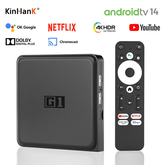 📺 KINHANK G1 Android TV Box – 4K UHD Streaming Media Device with Dolby Vision & WiFi 6