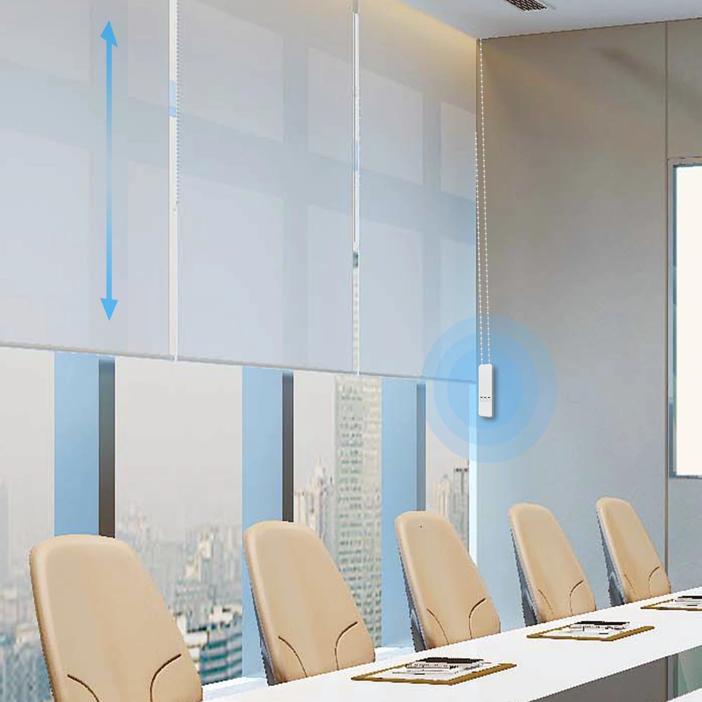 MOES Tuya WiFi Smart Motor Electric Chain Roller Blinds Shade Shutter Drive RF Remote Kit Smart Life App via Alexa/Google Info Draft