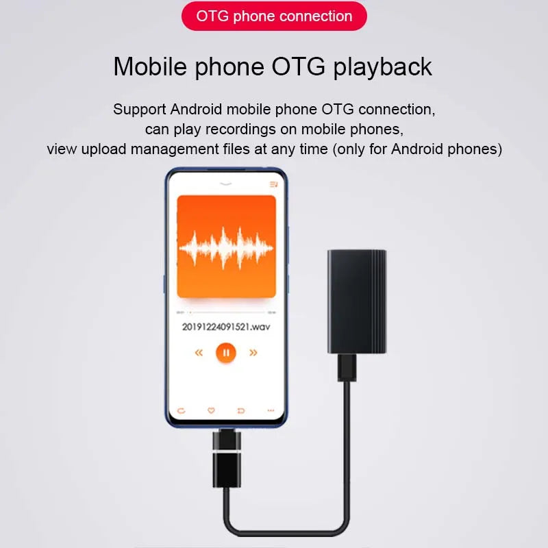 2500mAh Voice-Activated Digital Recorder