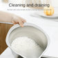 🍚 Rice Washer Strainer Bowl – Stainless Steel 304 Multipurpose Kitchen Tool
