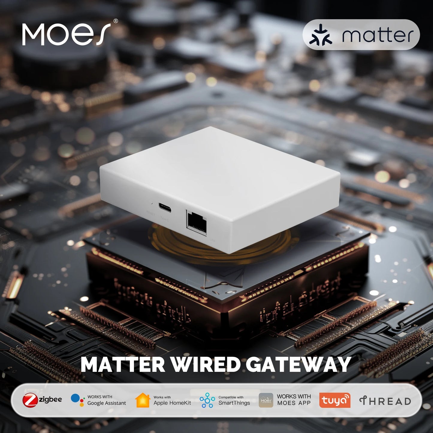 MOES Tuya Zigbee Matter Thread Gateway – Smart Home Bridge & Hub
