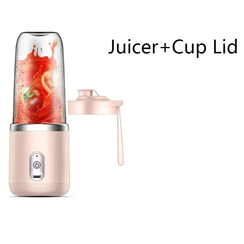 Portable Juicer Cup – USB Rechargeable 6-Blade Smoothie Blender Bottle