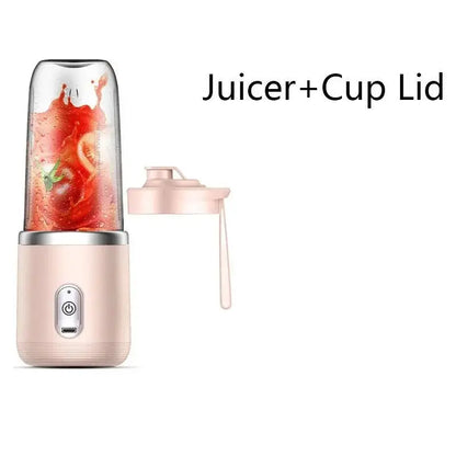 Portable Juicer Cup – USB Rechargeable 6-Blade Smoothie Blender Bottle